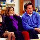 Matthew Perry with Courteney Cox and Jennifer Aniston in a still from Friends